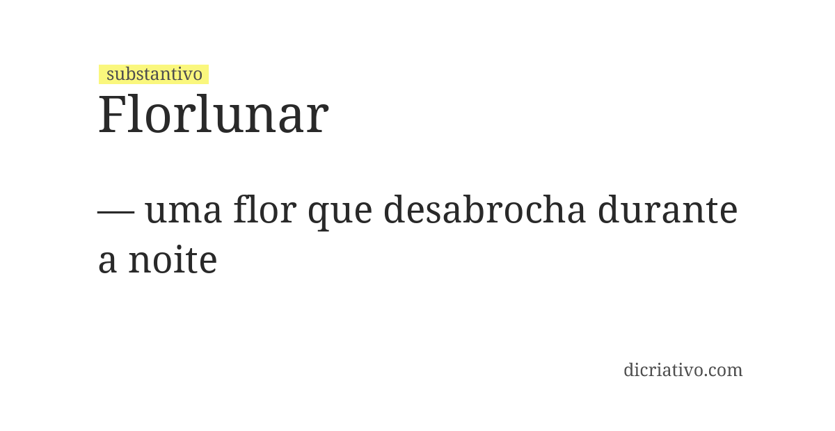 Significado de florlunar