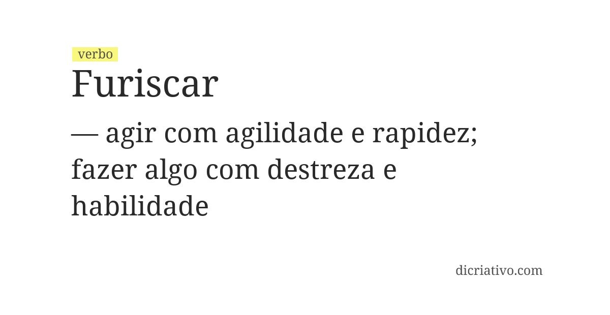 Significado de furiscar
