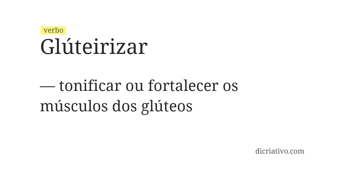 Significado de glúteirizar