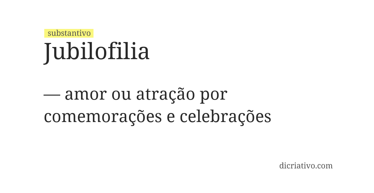 Significado de jubilofilia