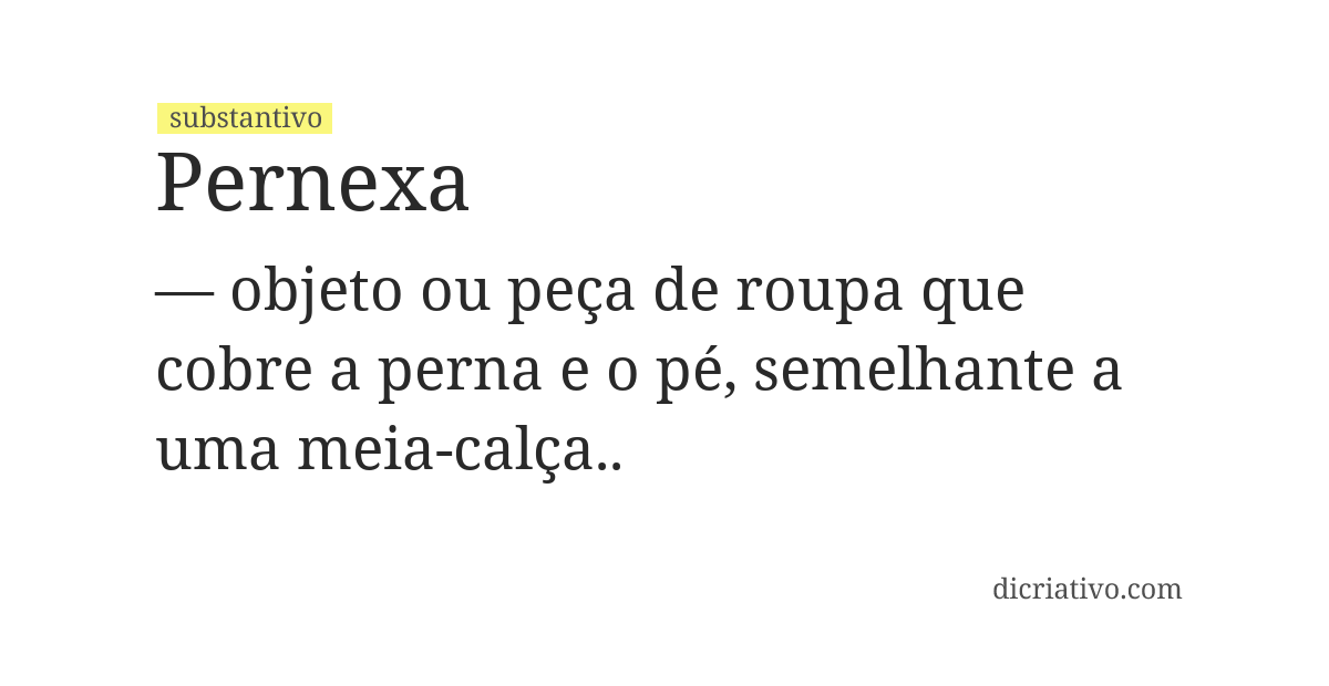 Significado de pernexa