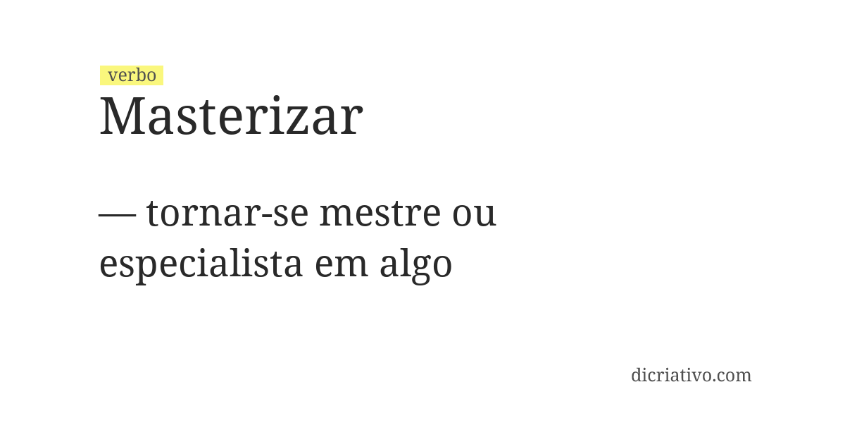 Significado de masterizar