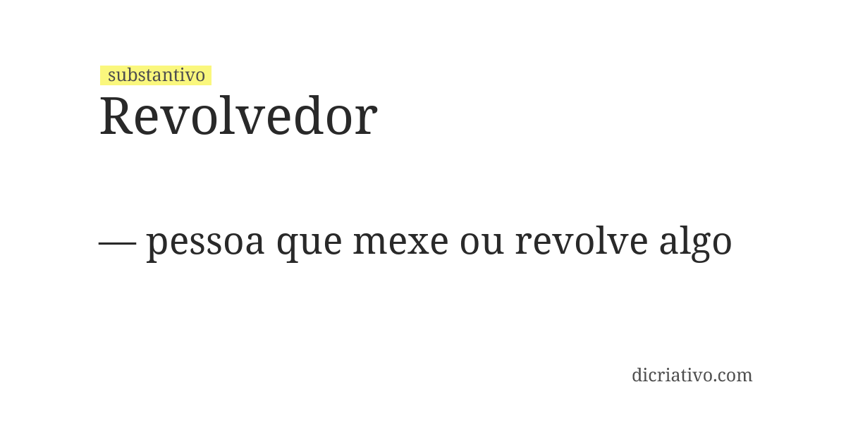 Significado de revolvedor