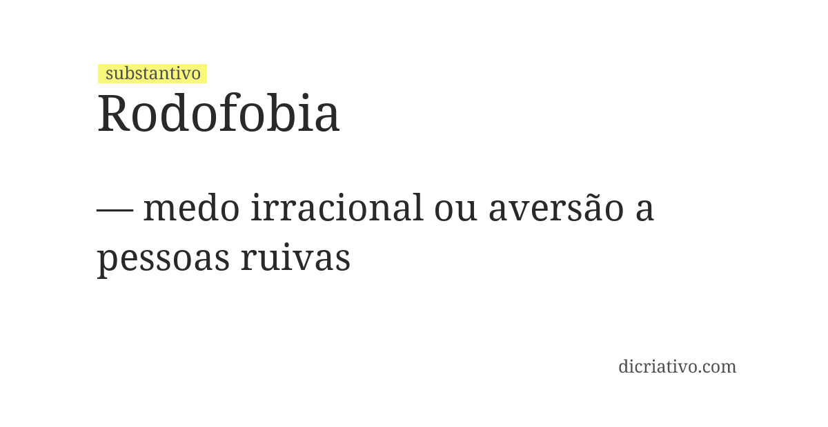 Significado de rodofobia