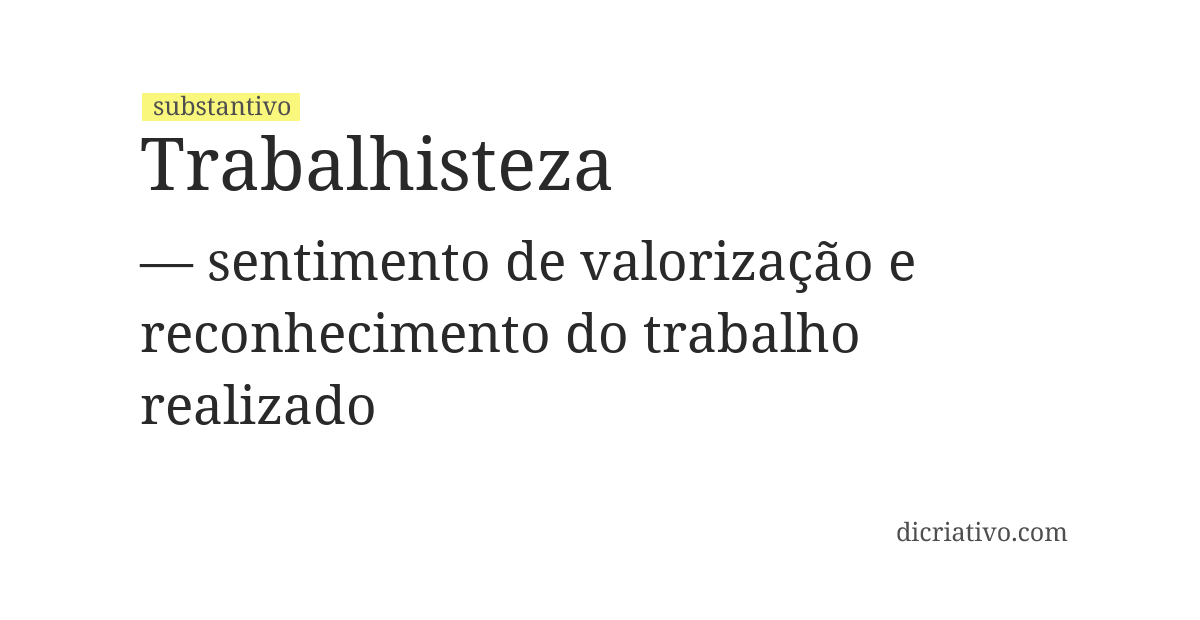 Significado de trabalhisteza