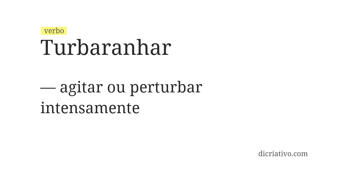 Significado de turbaranhar
