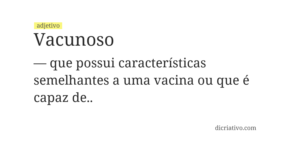 Significado de vacunoso