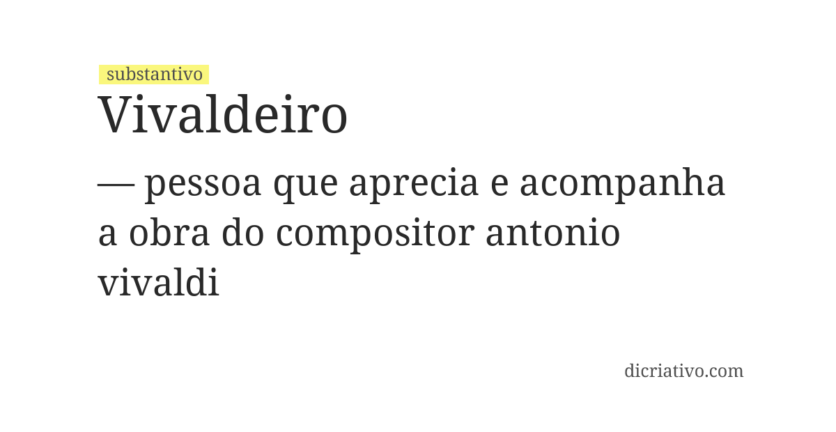 Significado de vivaldeiro