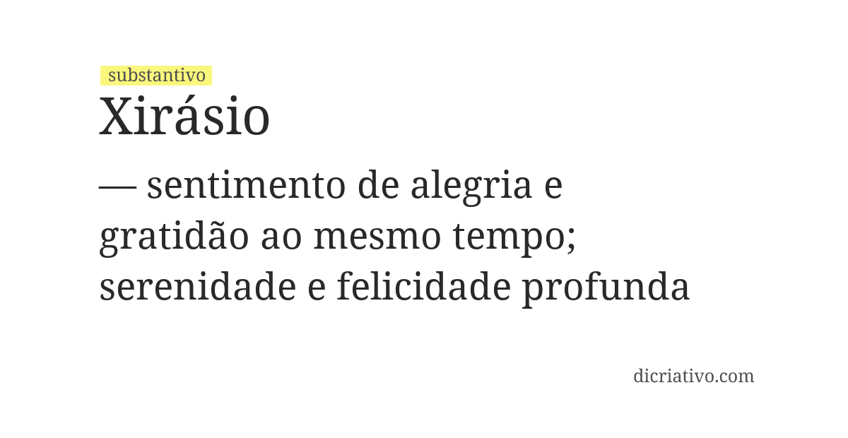 Significado de xirásio