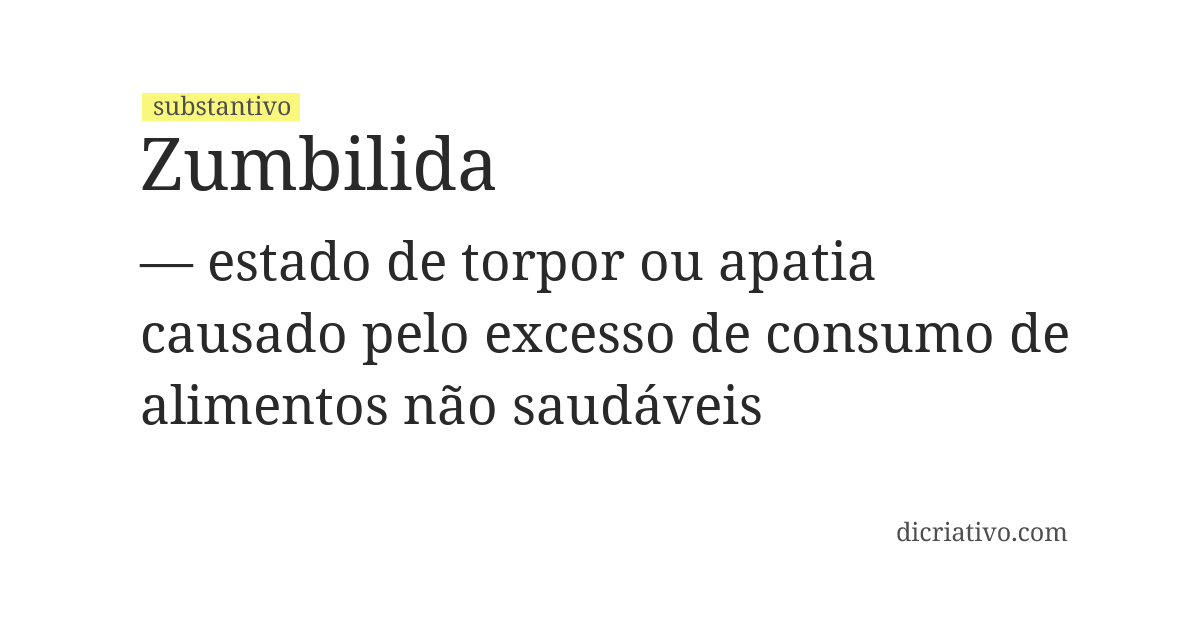 Significado de zumbilida