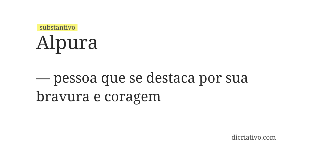 Significado de alpura