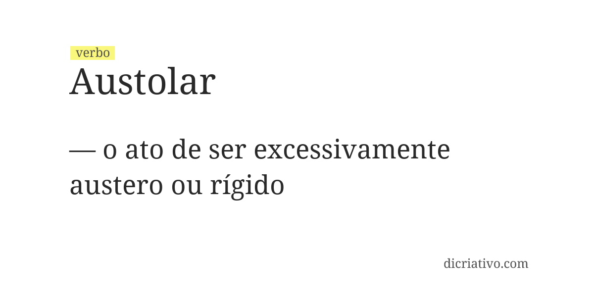 Significado de austolar