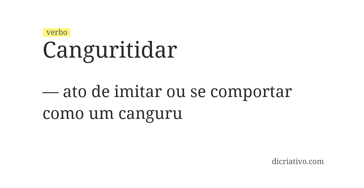 Significado de canguritidar