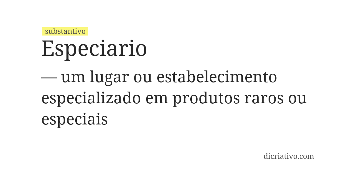Significado de especiario