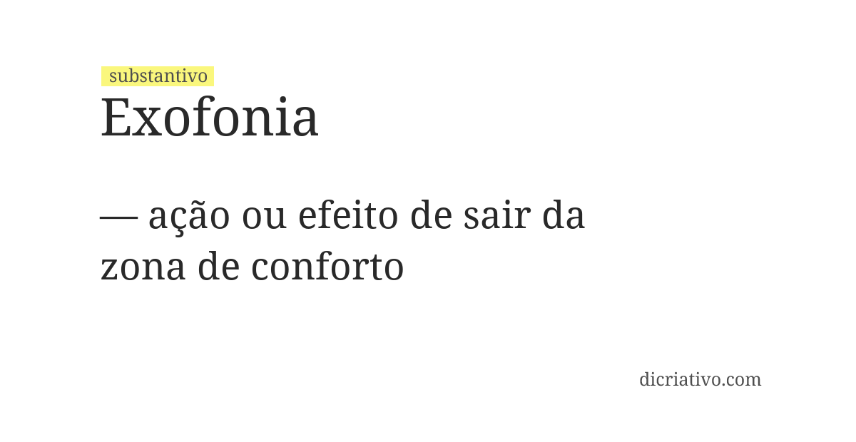 Significado de exofonia