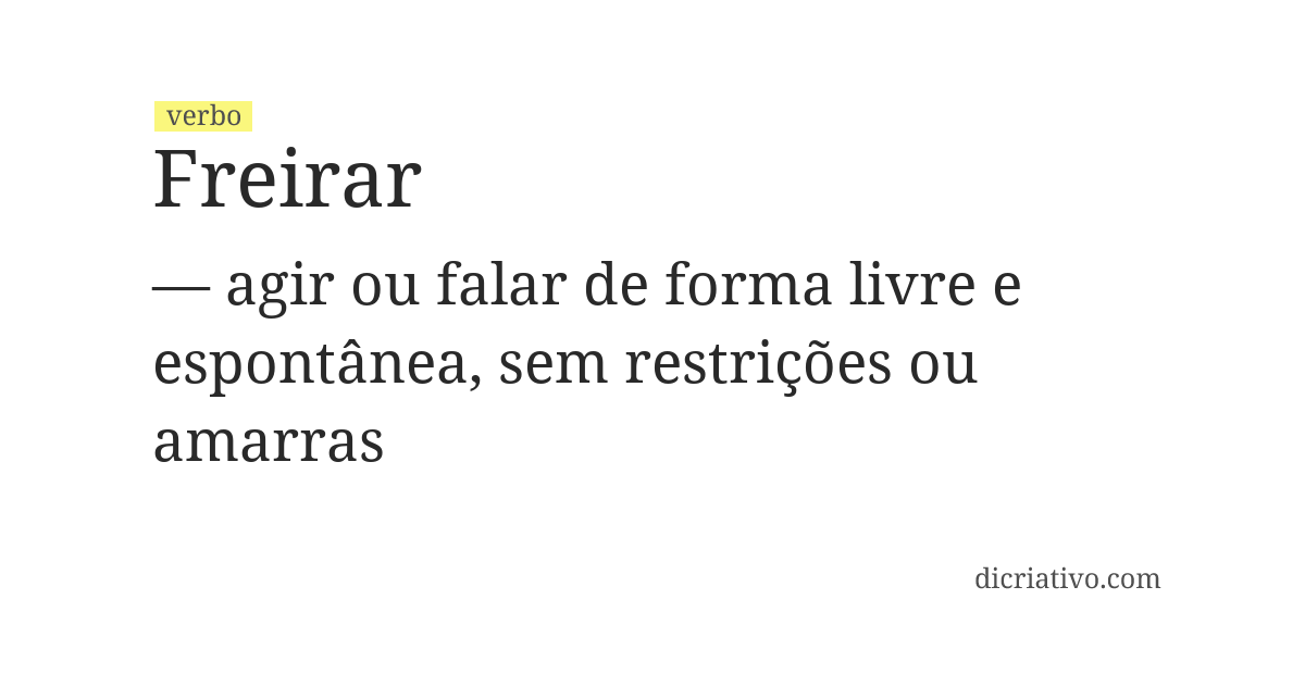 Significado de freirar