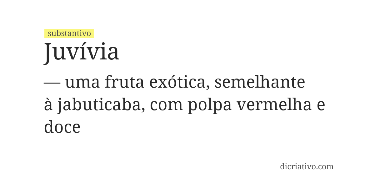 Significado de juvívia