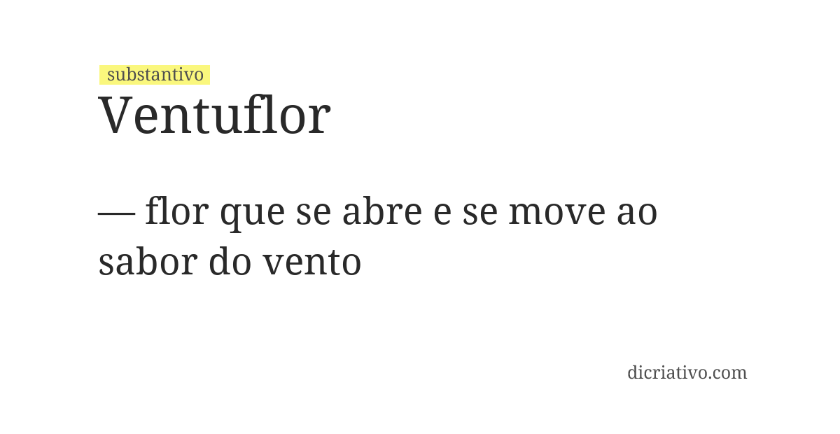 Significado de ventuflor