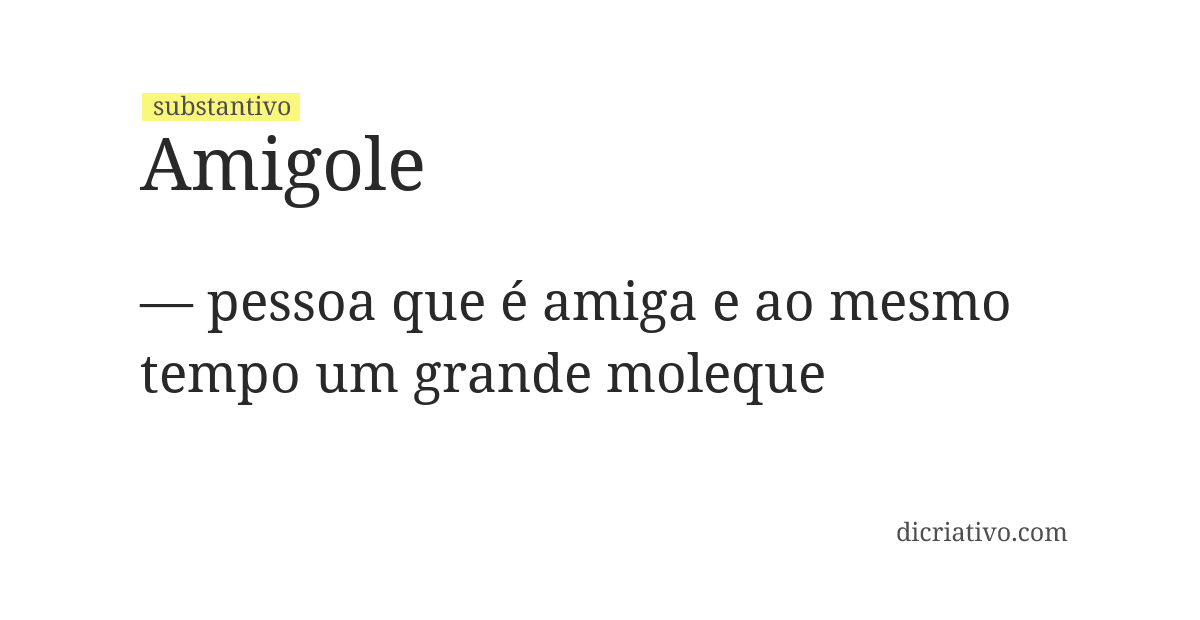 Significado de amigole