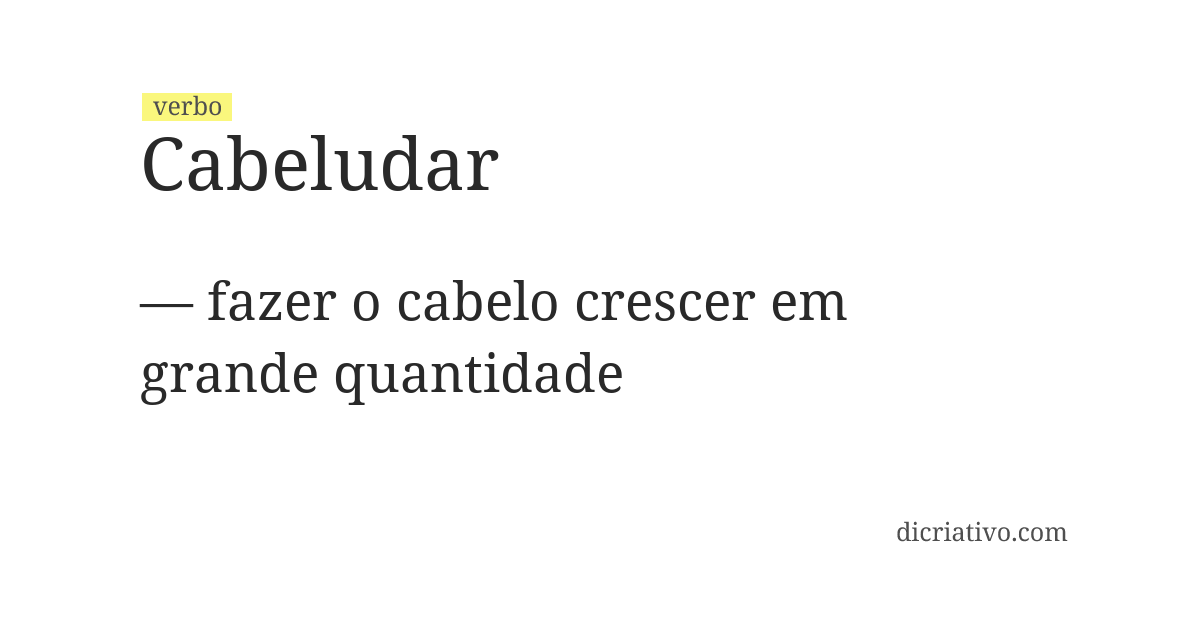 Significado de cabeludar