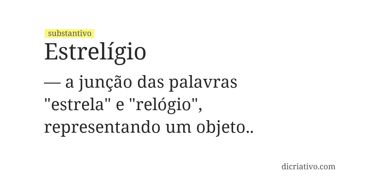 Significado de estrelígio