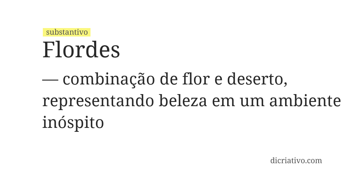 Significado de flordes