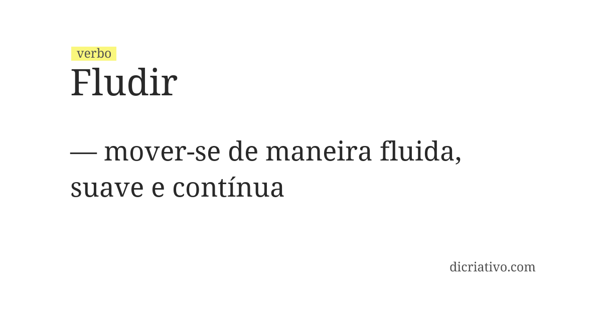 Significado de fludir