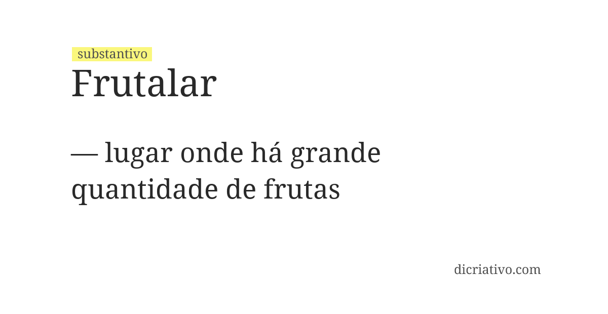 Significado de frutalar