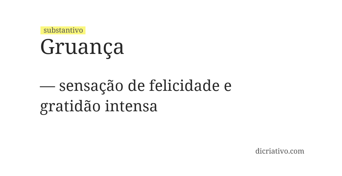 Significado de gruança