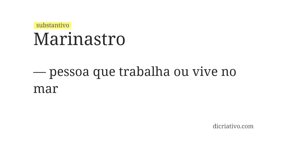 Significado de marinastro