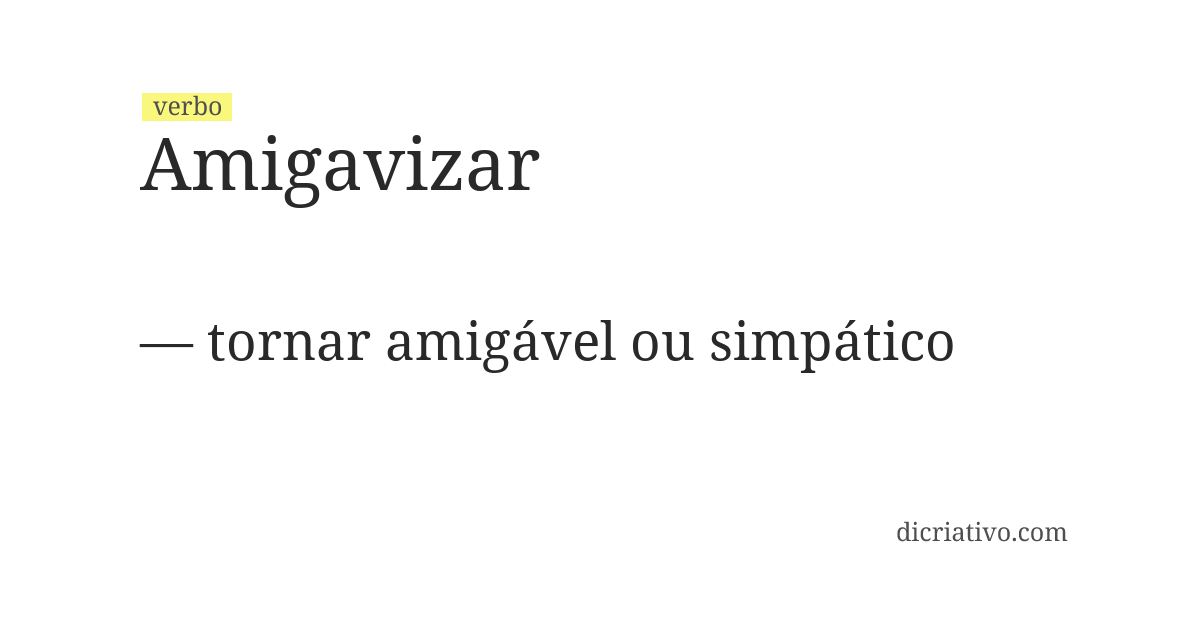 Significado de amigavizar