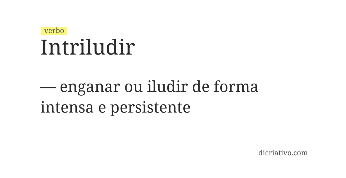 Significado de intriludir