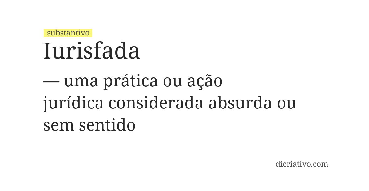 Significado de iurisfada
