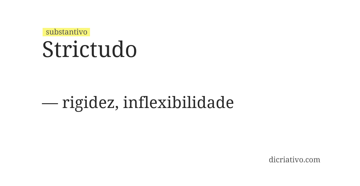 Significado de strictudo