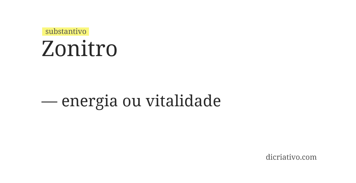Significado de zonitro