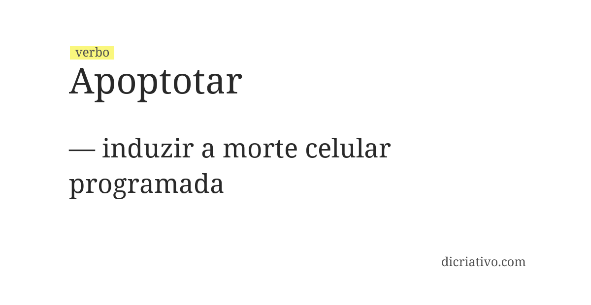 Significado de apoptotar