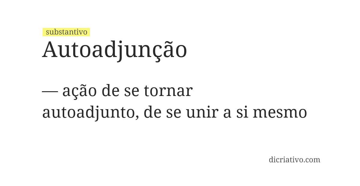 Significado de autoadjunção