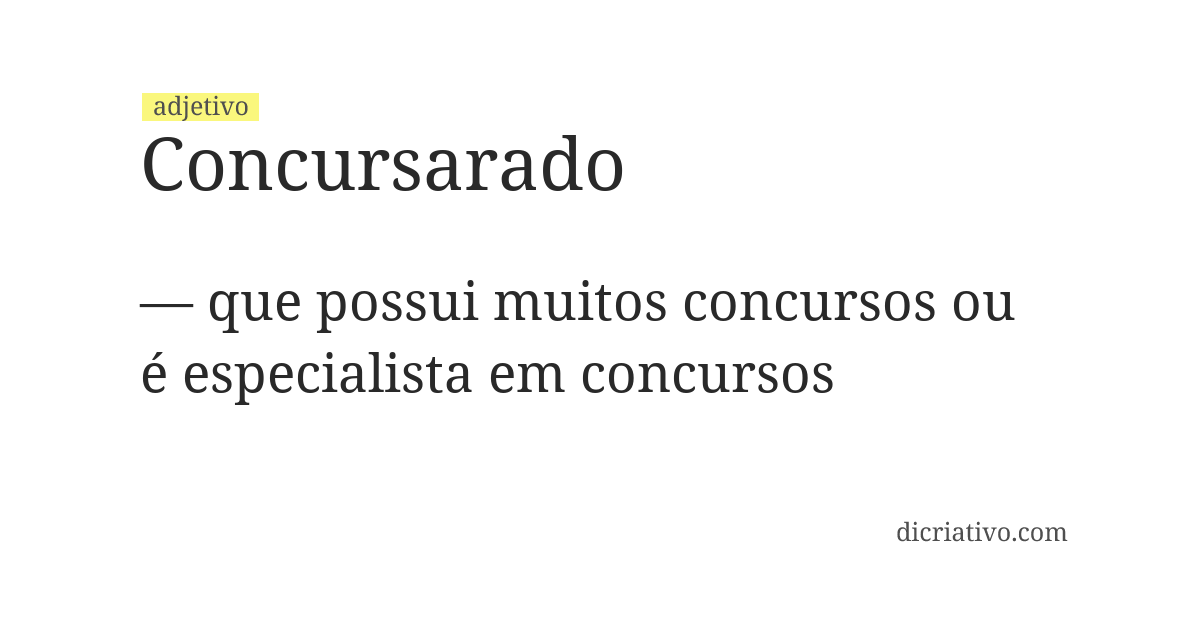 Significado de concursarado