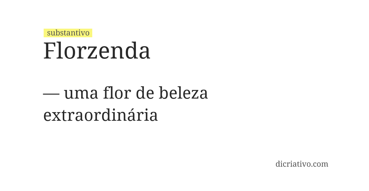 Significado de florzenda