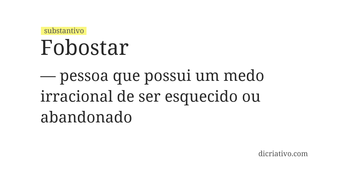 Significado de fobostar