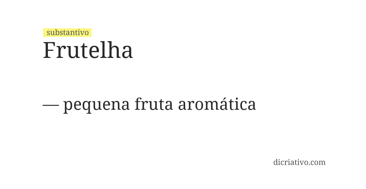 Significado de frutelha