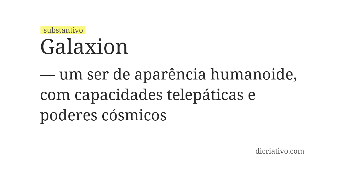 Significado de galaxion