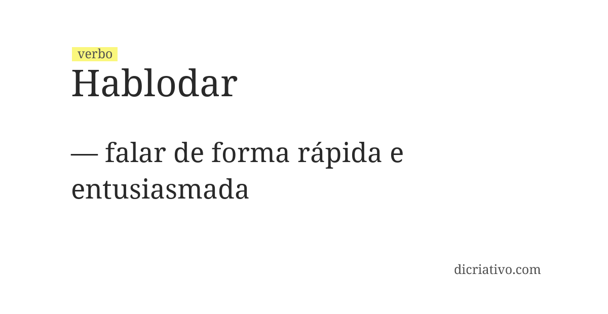 Significado de hablodar