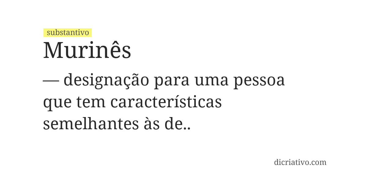 Significado de murinês