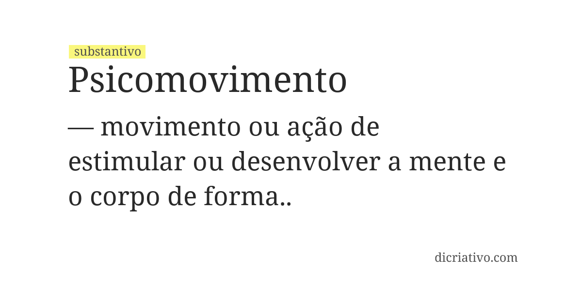 Significado de psicomovimento