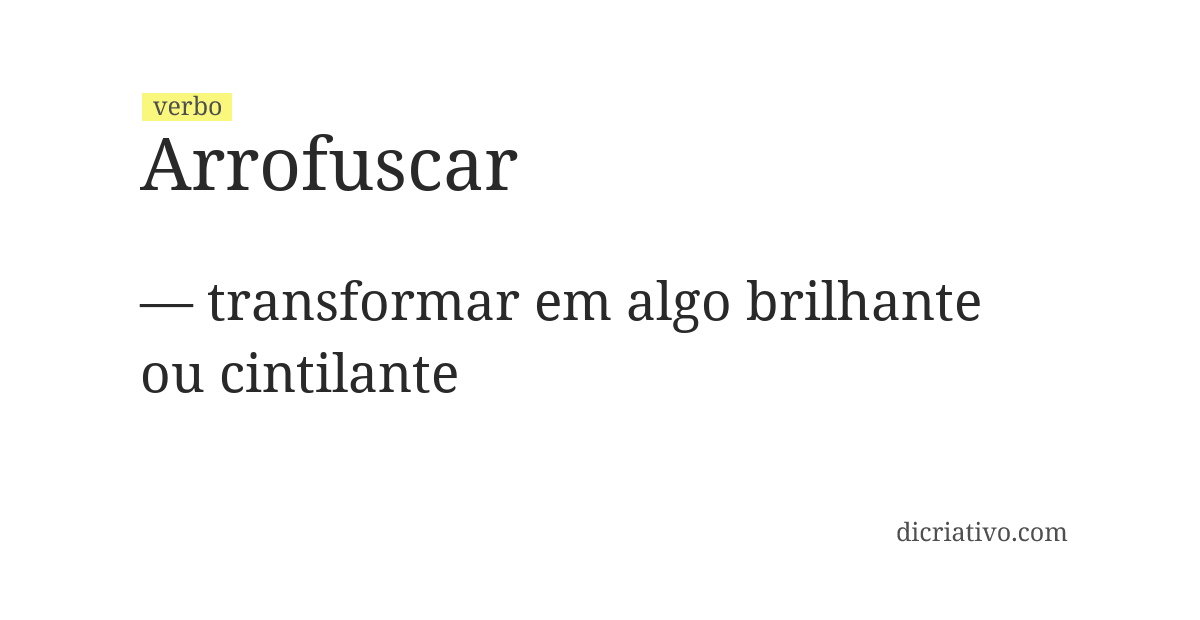 Significado de arrofuscar