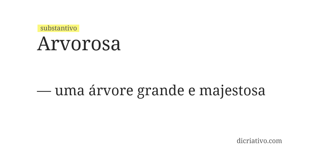 Significado de arvorosa