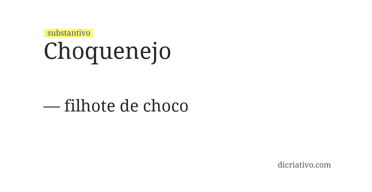 Significado de choquenejo