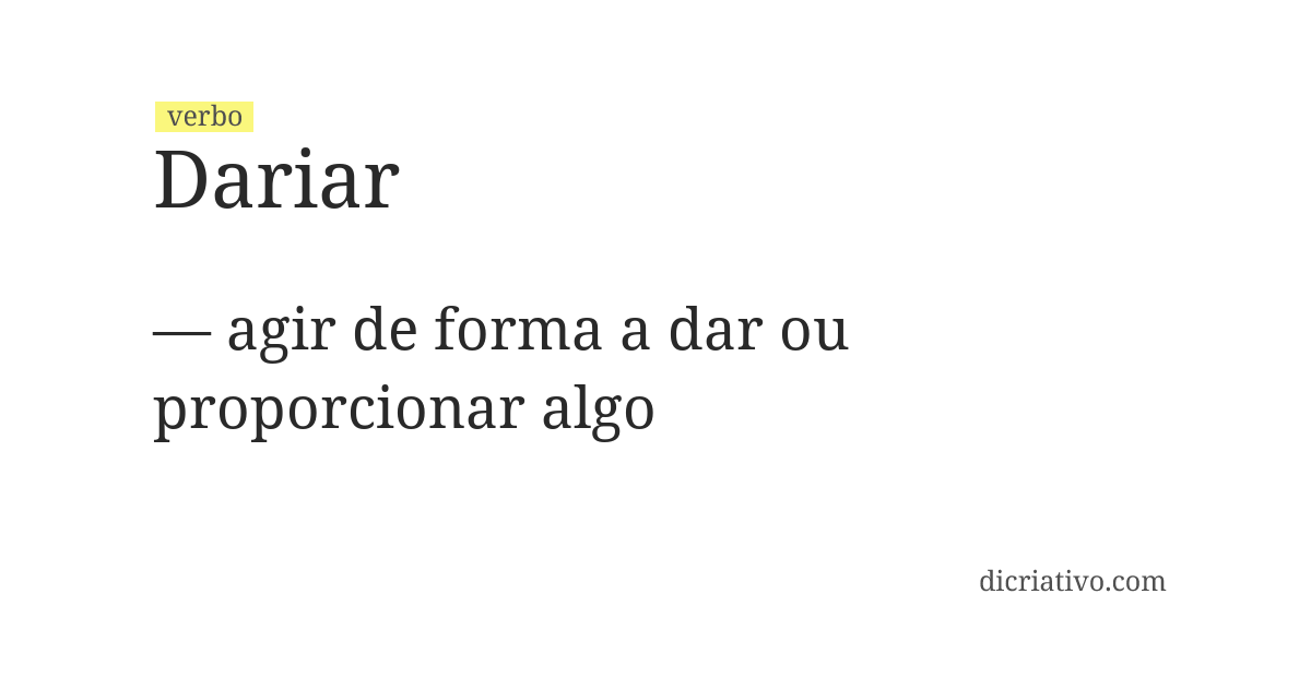 Significado de dariar