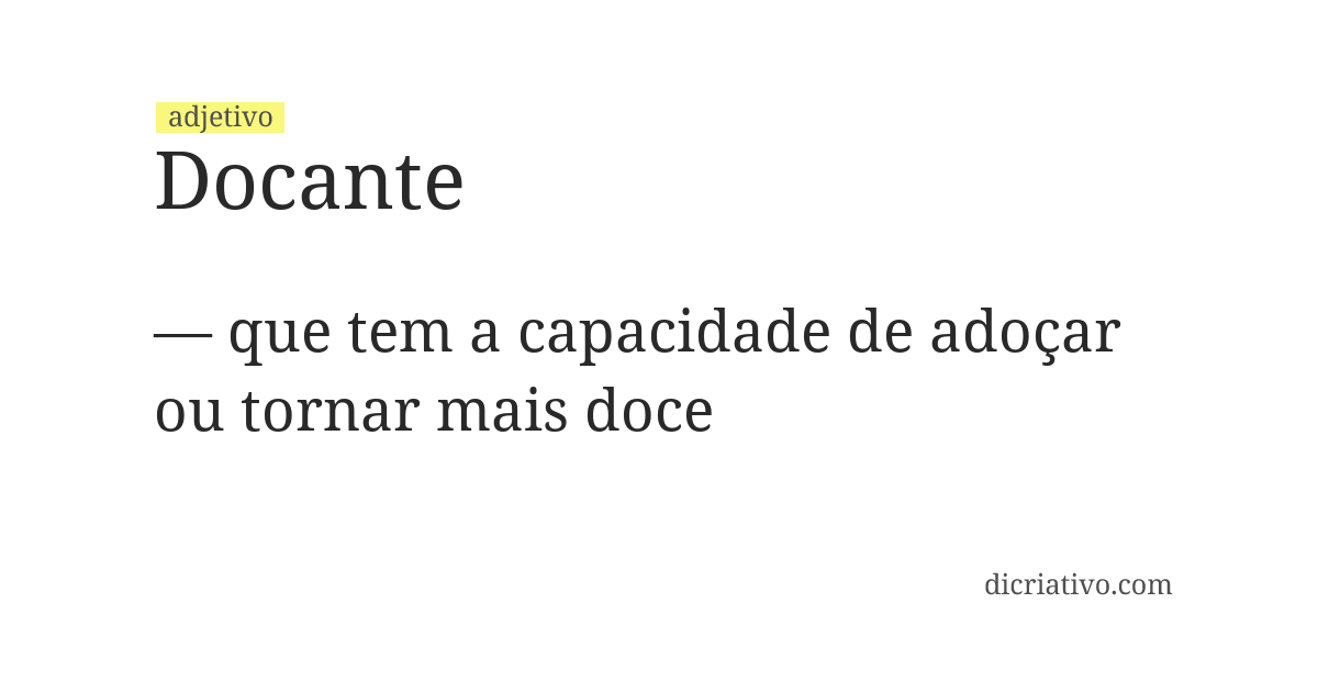 Significado de docante